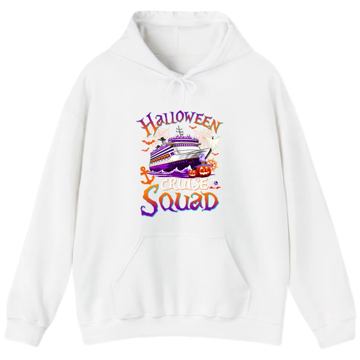 Halloween Cruise Squad Hoodie in White