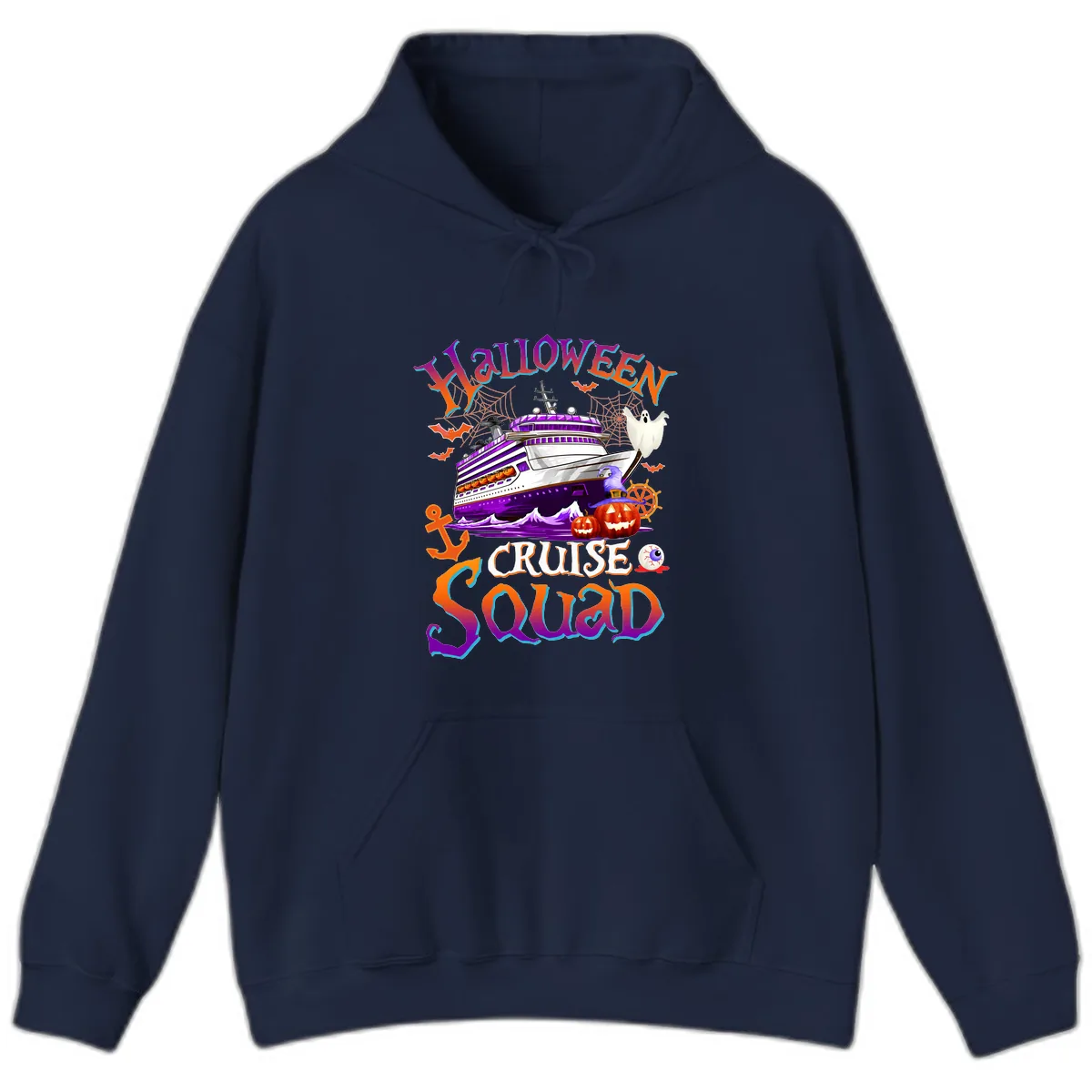 Halloween Cruise Squad Hoodie in Navy