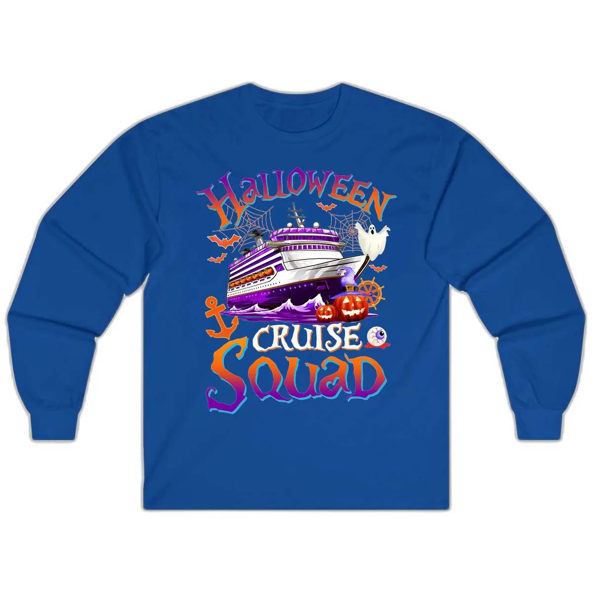 Halloween Cruise Squad Long Sleeve in Royal