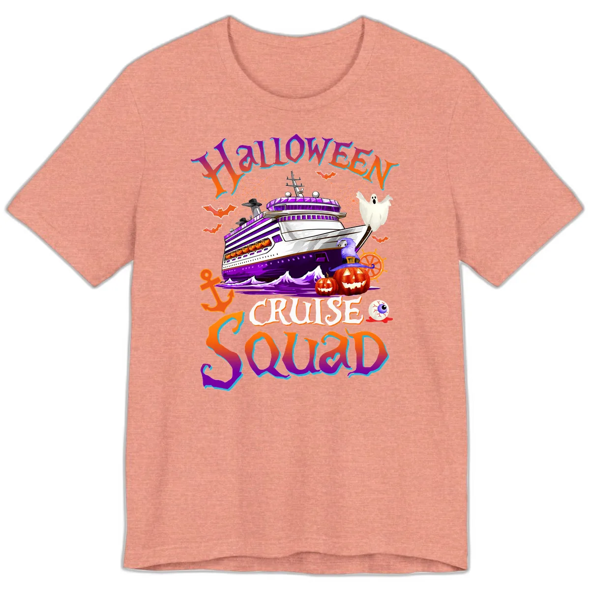 Halloween Cruise Squad Premium T-Shirt in Heather Sunset