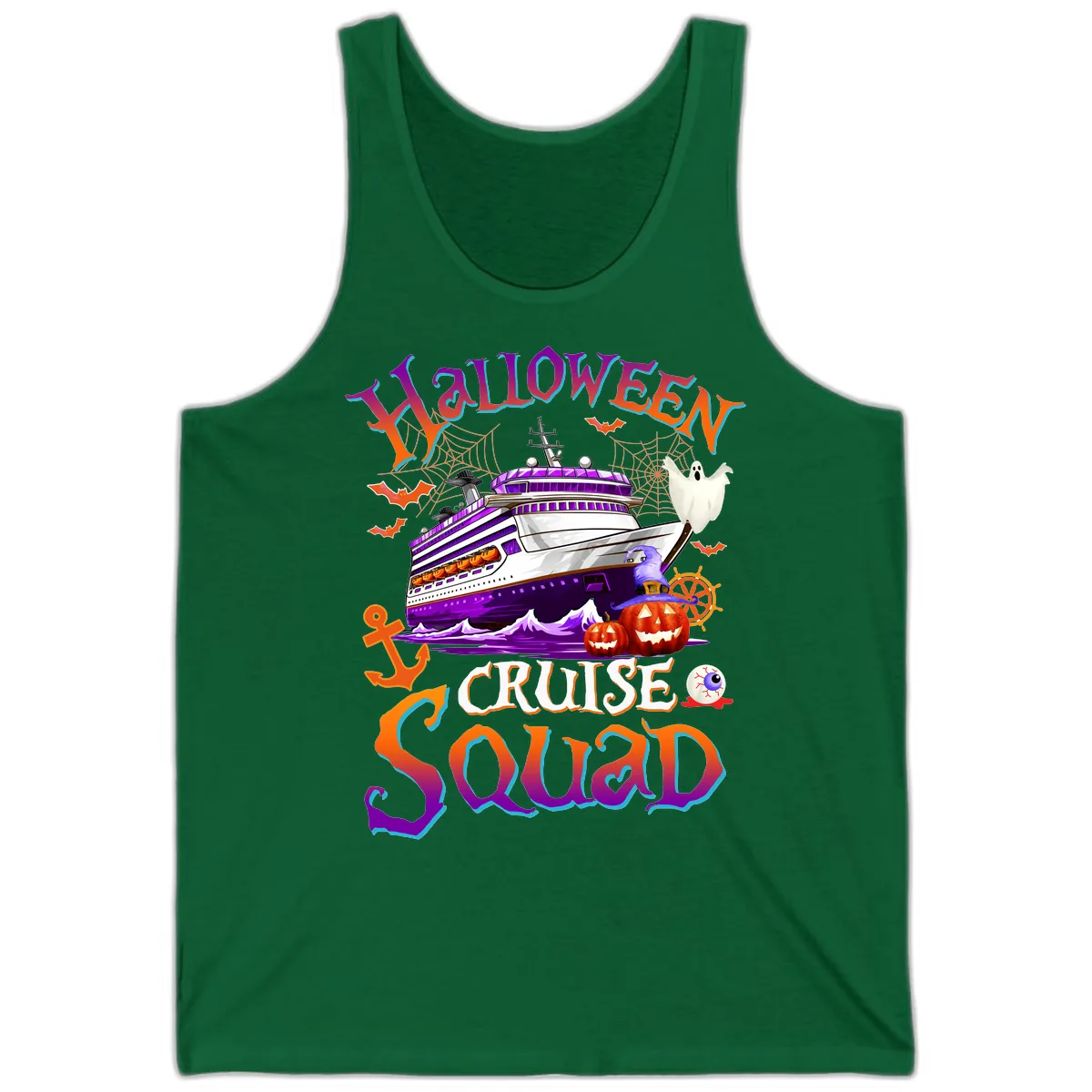 Halloween Cruise Squad Tank in Kelly