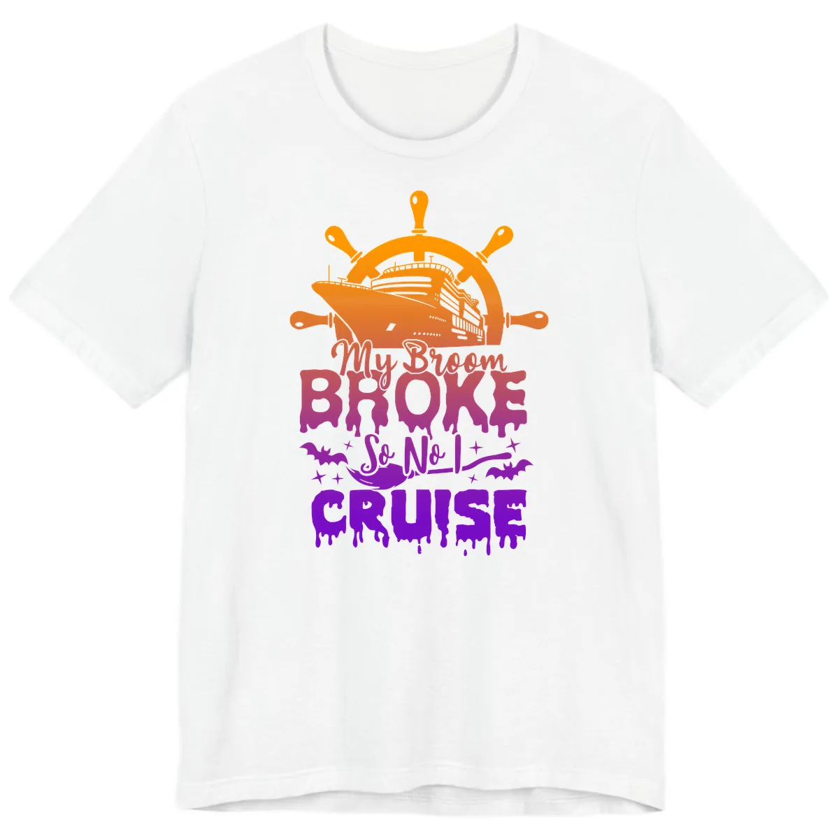 My Broom So No I Cruise Premium T-Shirt in White