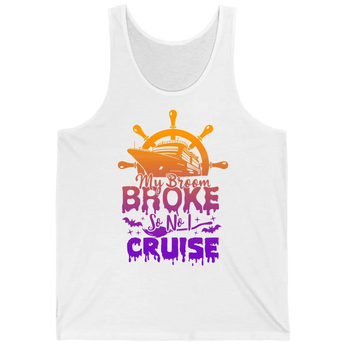 My Broom So No I Cruise Tank in White