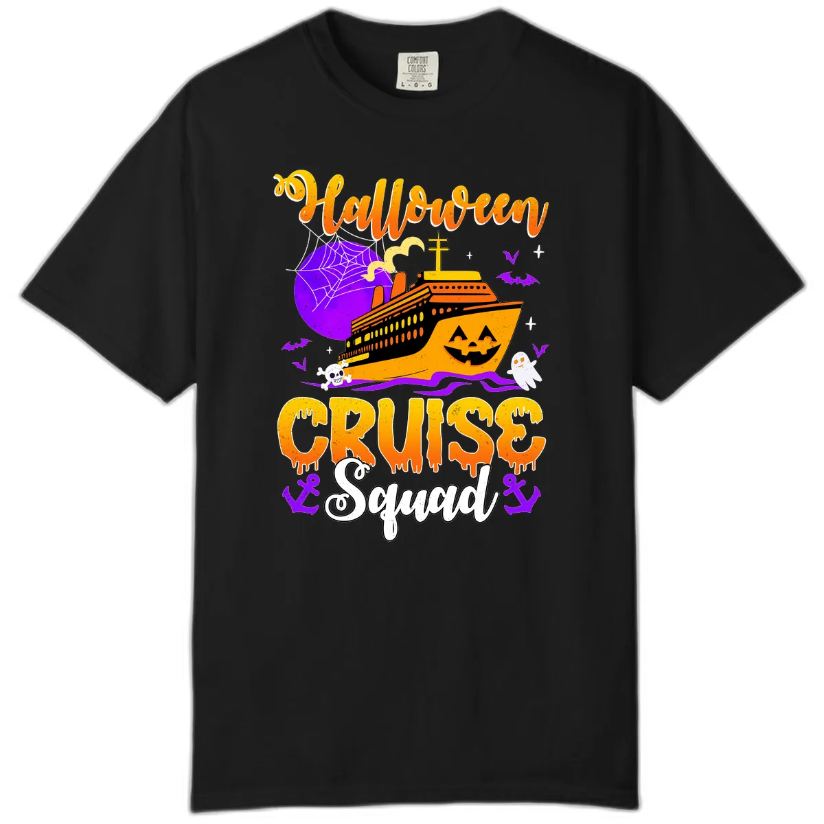 Halloween Cruise Squad Comfort Color in Black