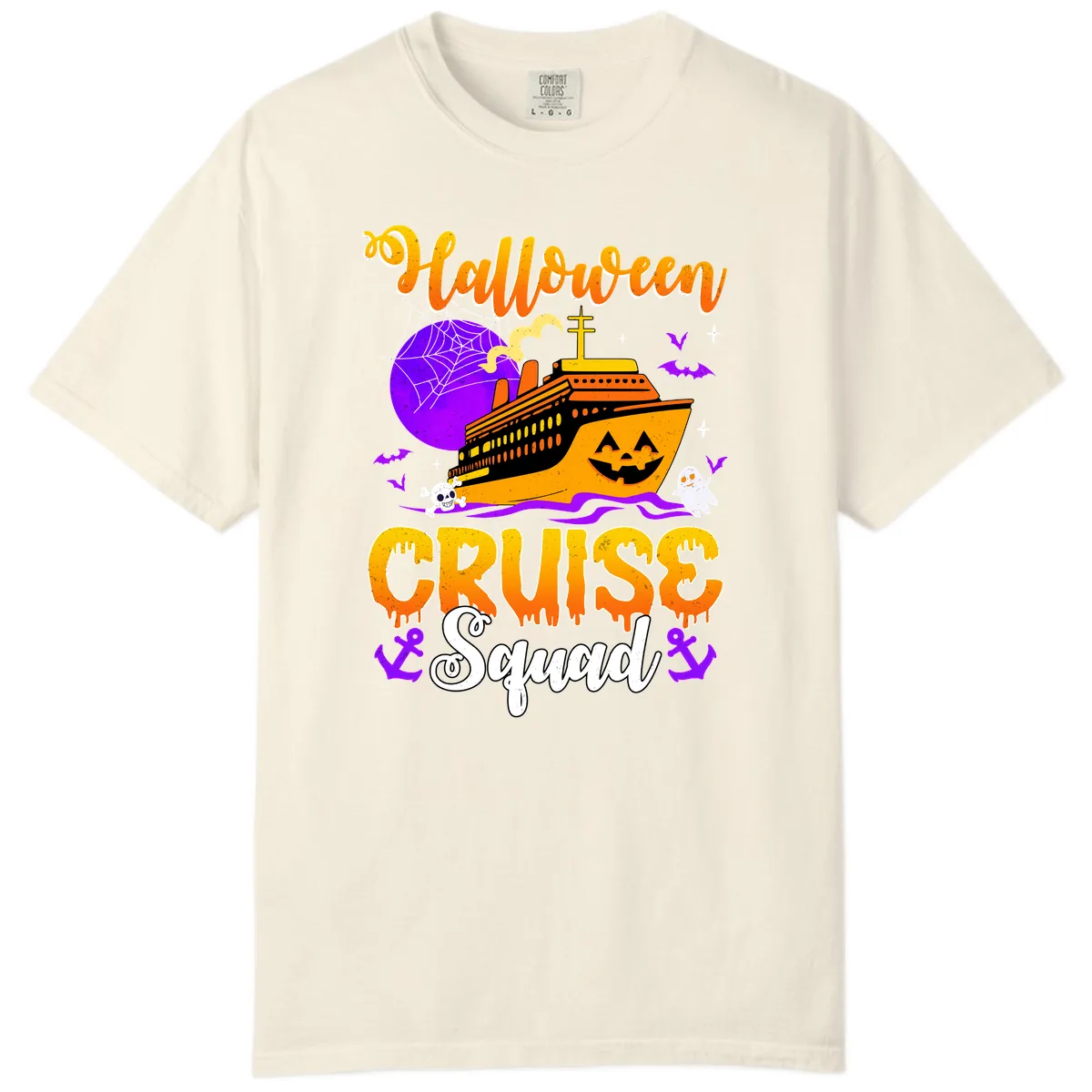 Halloween Cruise Squad Comfort Color in Ivory