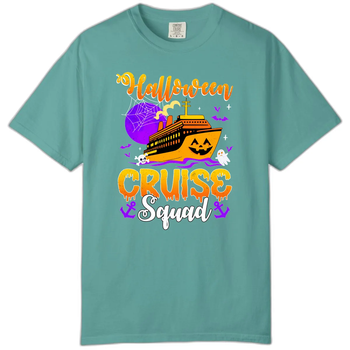 Halloween Cruise Squad Comfort Color in Seafoam