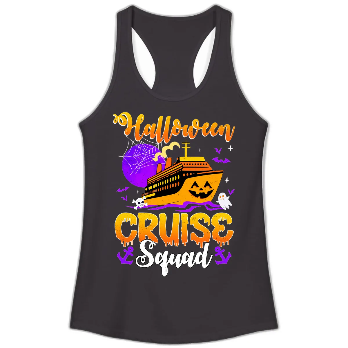 Halloween Cruise Squad Ladies Tank in Black
