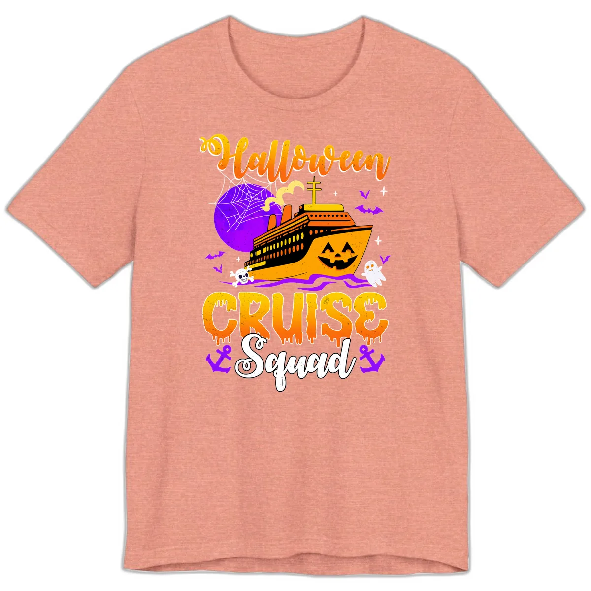 Halloween Cruise Squad Premium T-Shirt in Heather Sunset