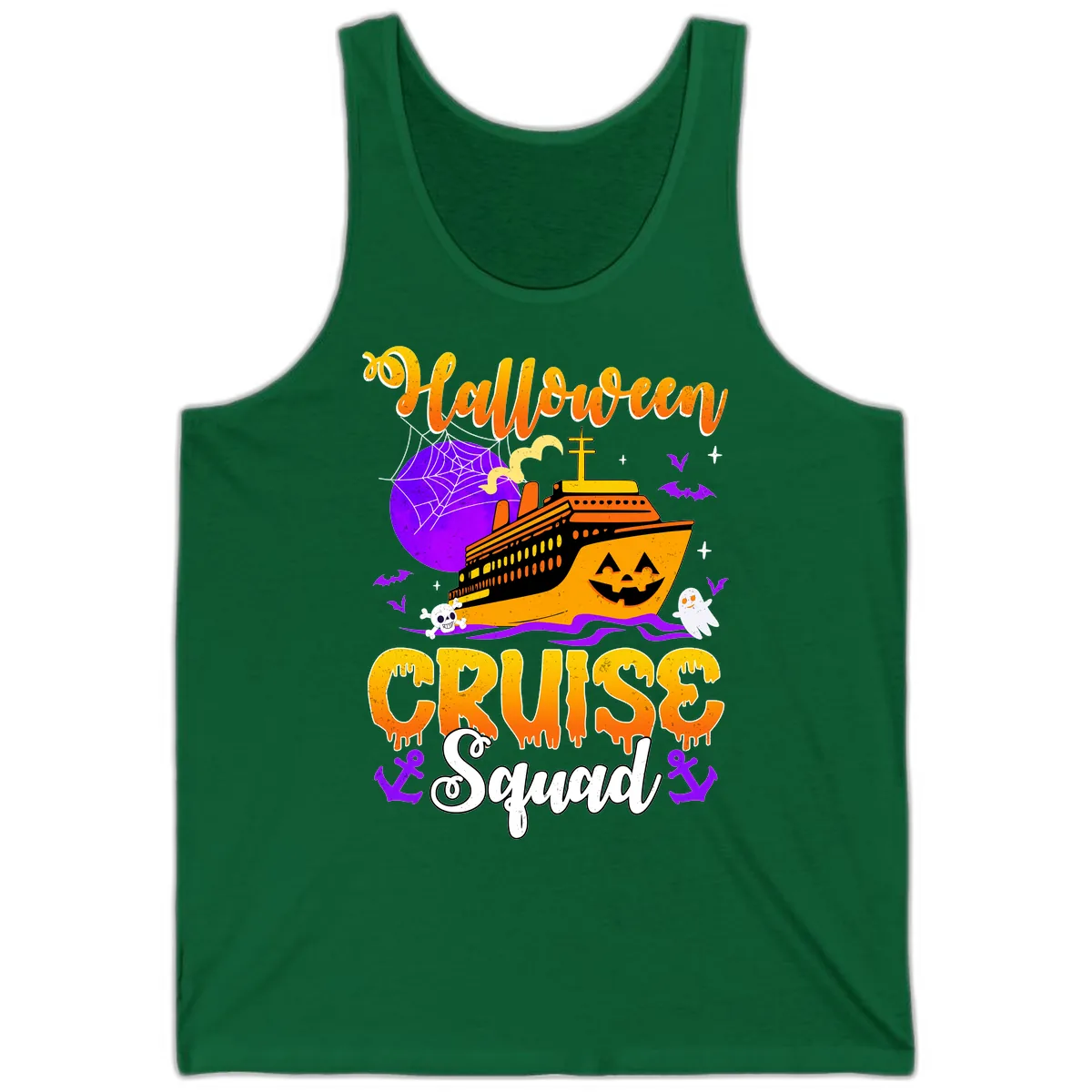 Halloween Cruise Squad Tank in Kelly