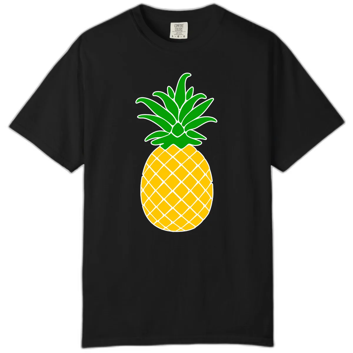 Tropical Pineapple Crown Comfort Color in Black