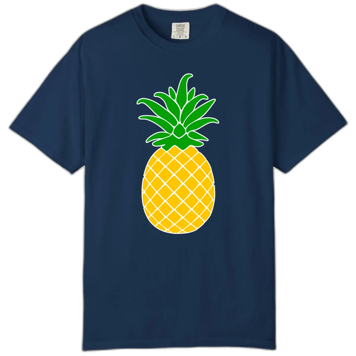 Tropical Pineapple Crown Comfort Color in Navy