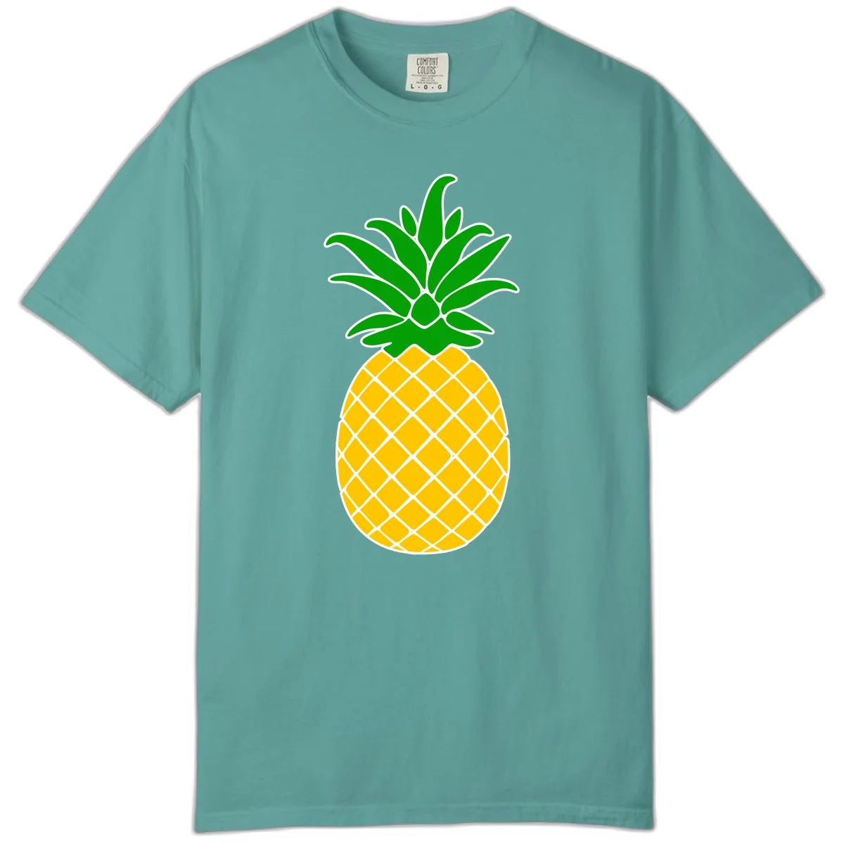 Tropical Pineapple Crown Comfort Color in Seafoam