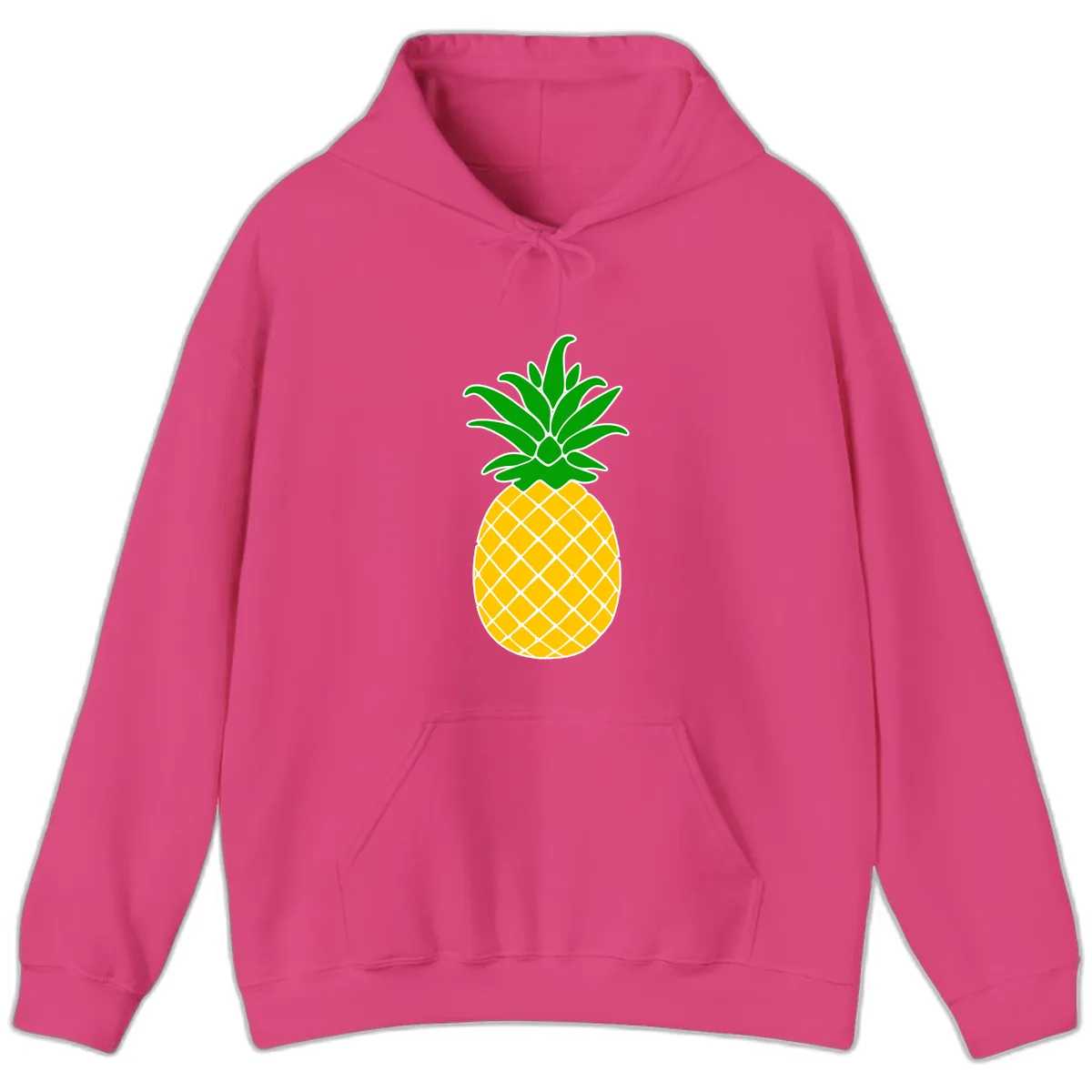 Tropical Pineapple Crown Hoodie in Heliconia