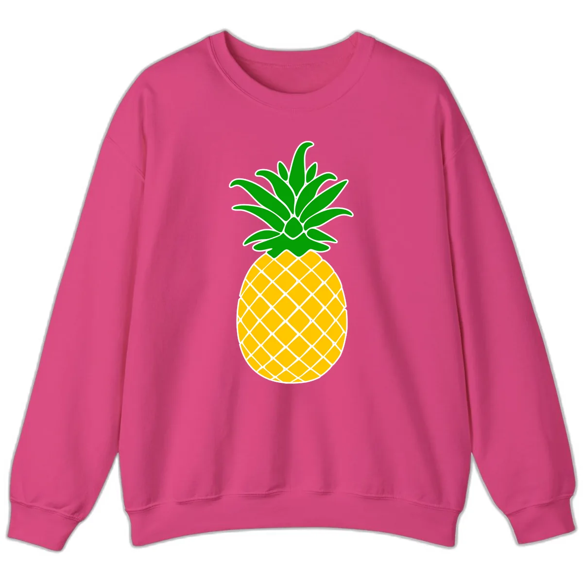 Tropical Pineapple Crown Sweatshirt in Heliconia