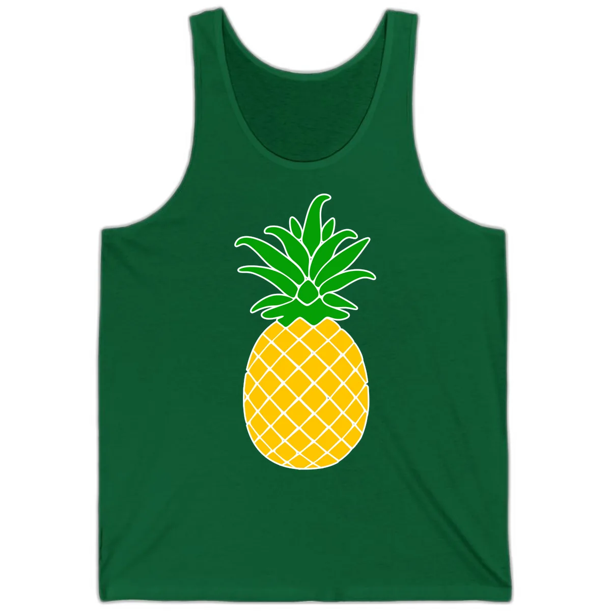 Tropical Pineapple Crown Tank in Kelly