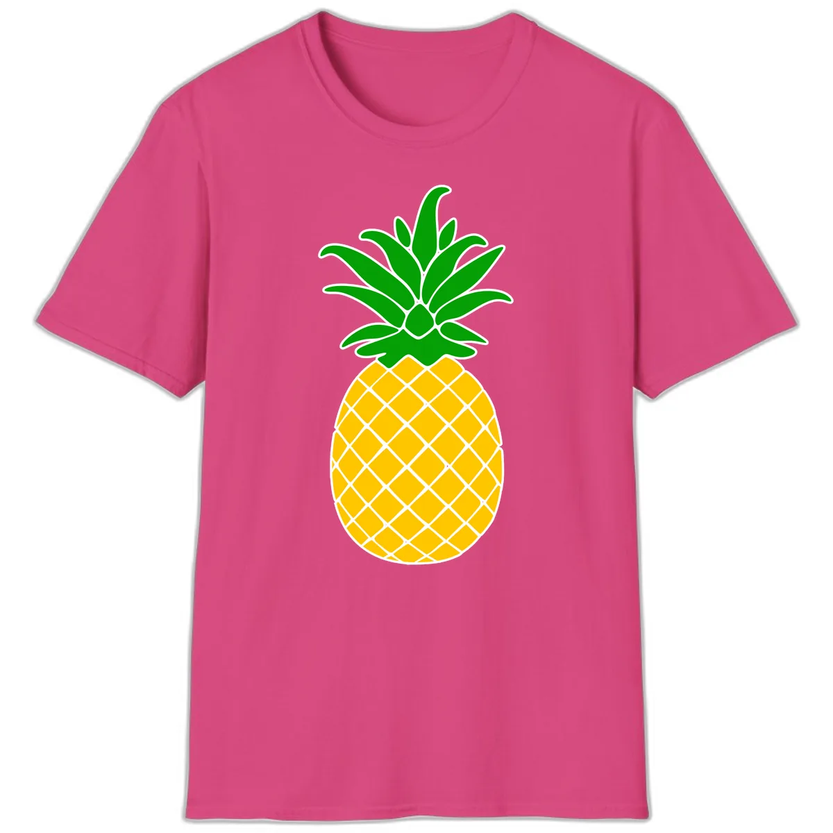 Tropical Pineapple Crown T-Shirt in Heliconia