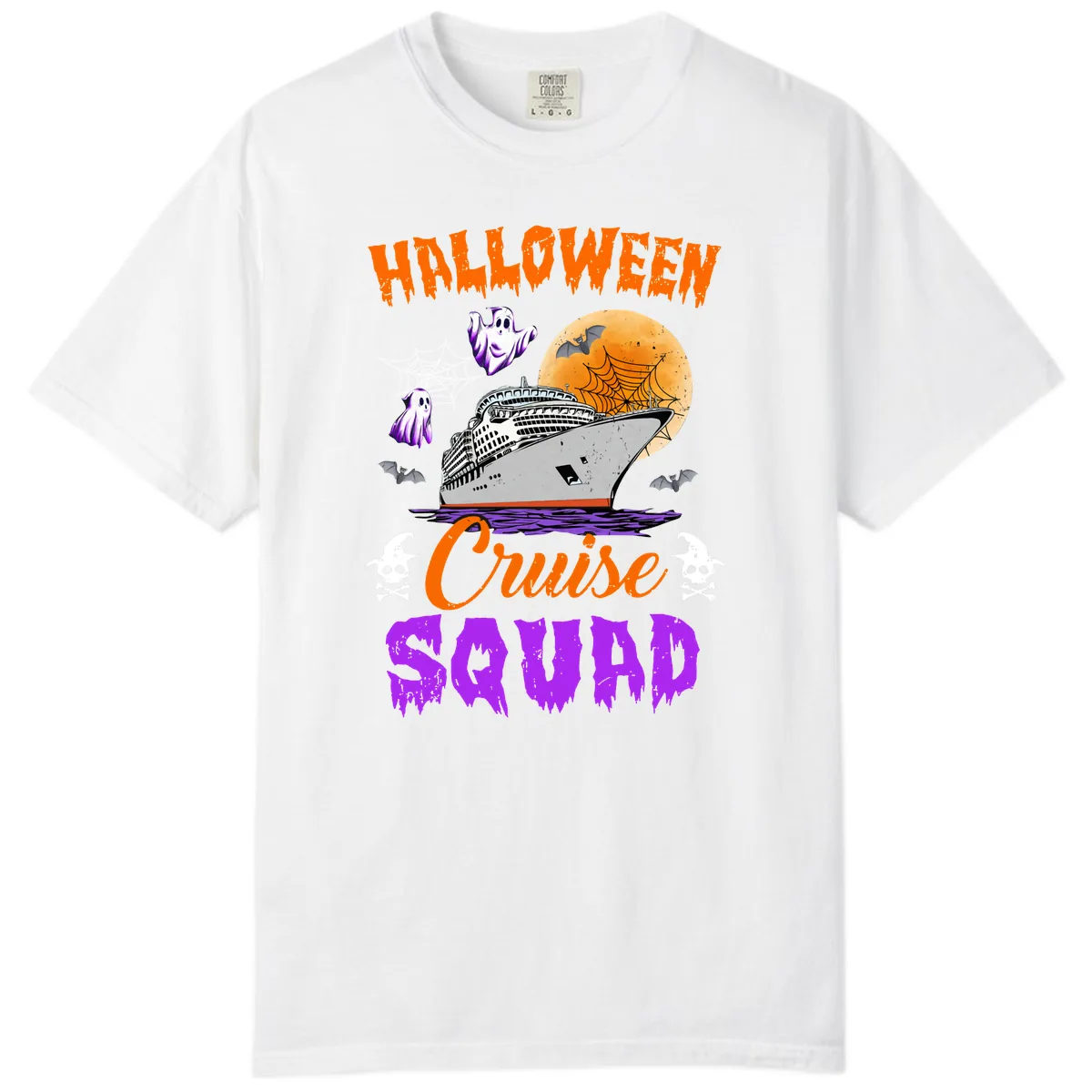 Halloween Cruise Squad Comfort Color in White