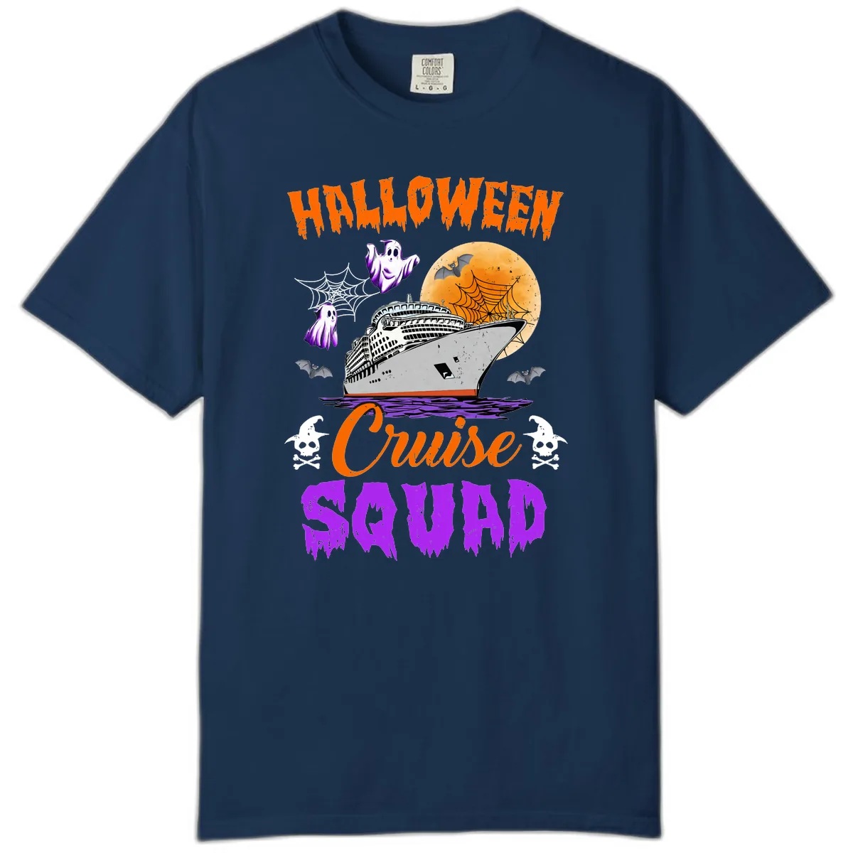 Halloween Cruise Squad Comfort Color in Navy