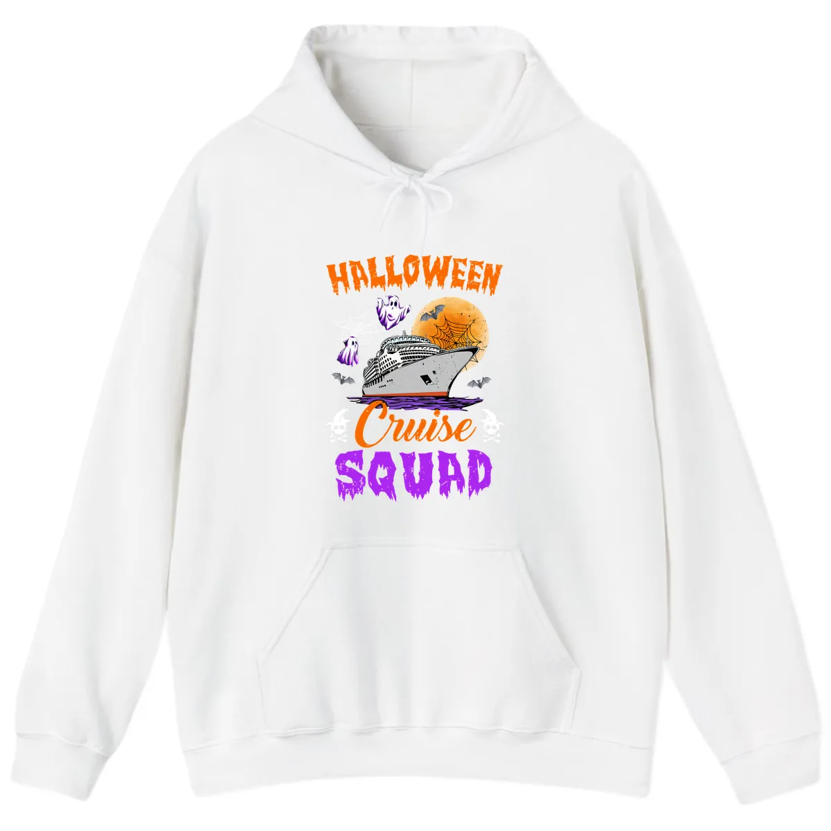 Halloween Cruise Squad Hoodie in White