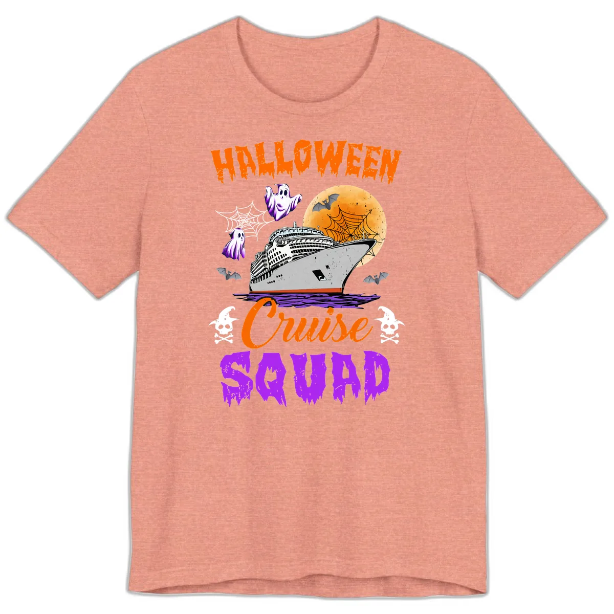 Halloween Cruise Squad Premium T-Shirt in Heather Sunset
