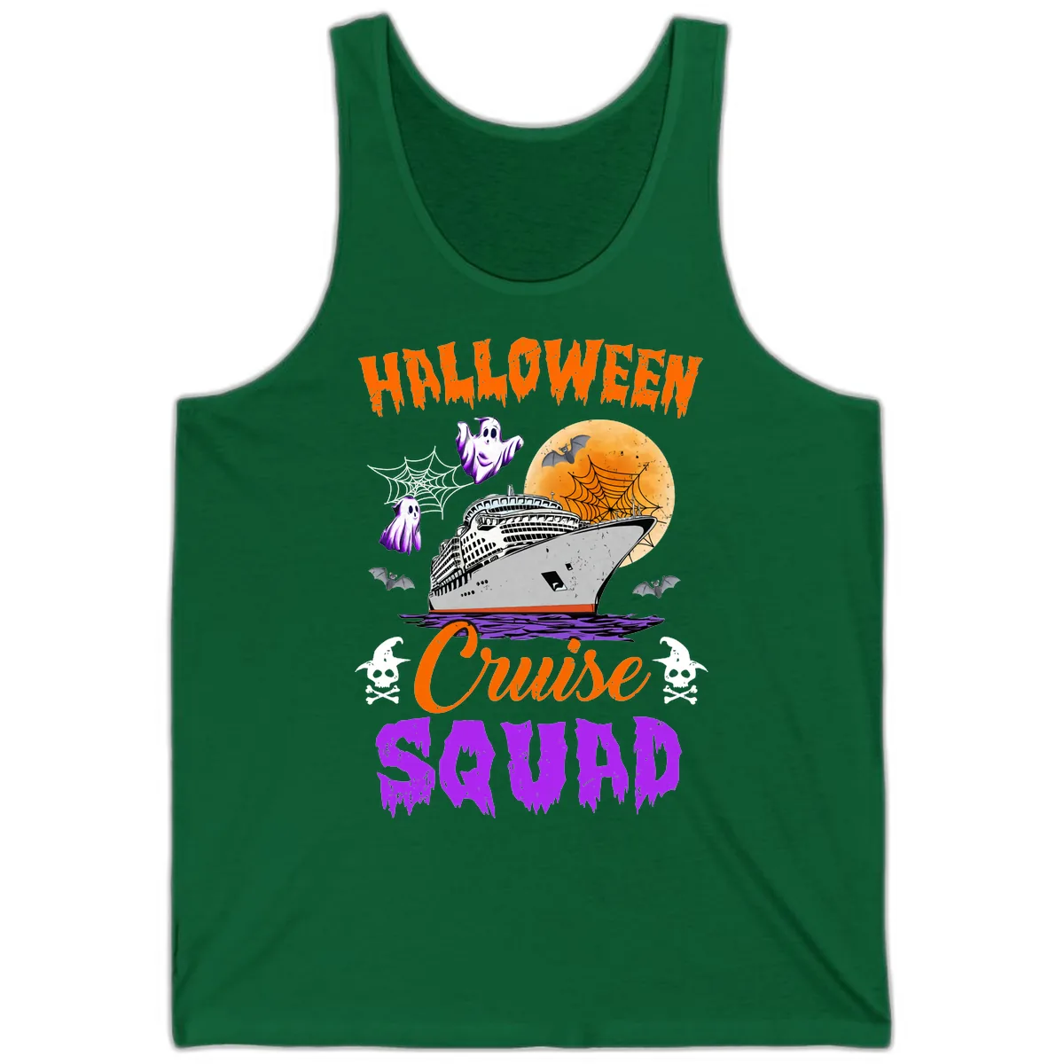 Halloween Cruise Squad Tank in Kelly