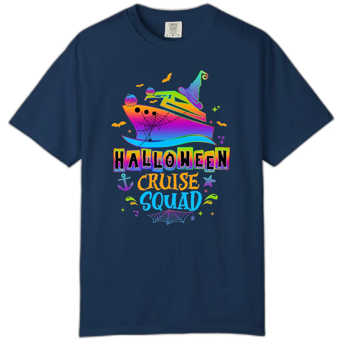 Halloween Cruise Squad Comfort Color in Navy