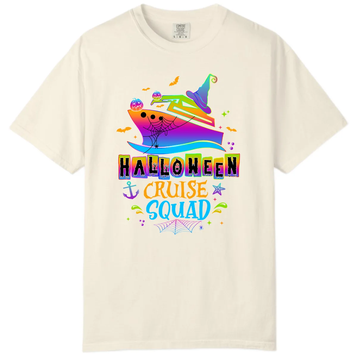 Halloween Cruise Squad Comfort Color in Ivory