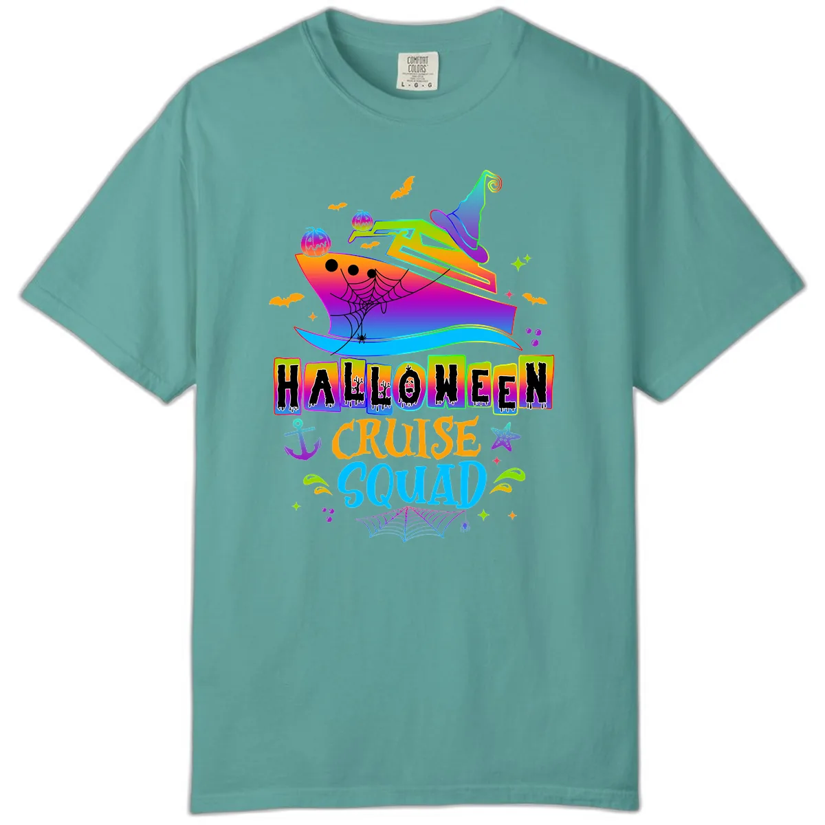 Halloween Cruise Squad Comfort Color in Seafoam