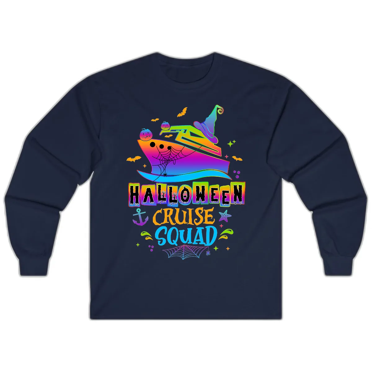 Halloween Cruise Squad Long Sleeve in Navy
