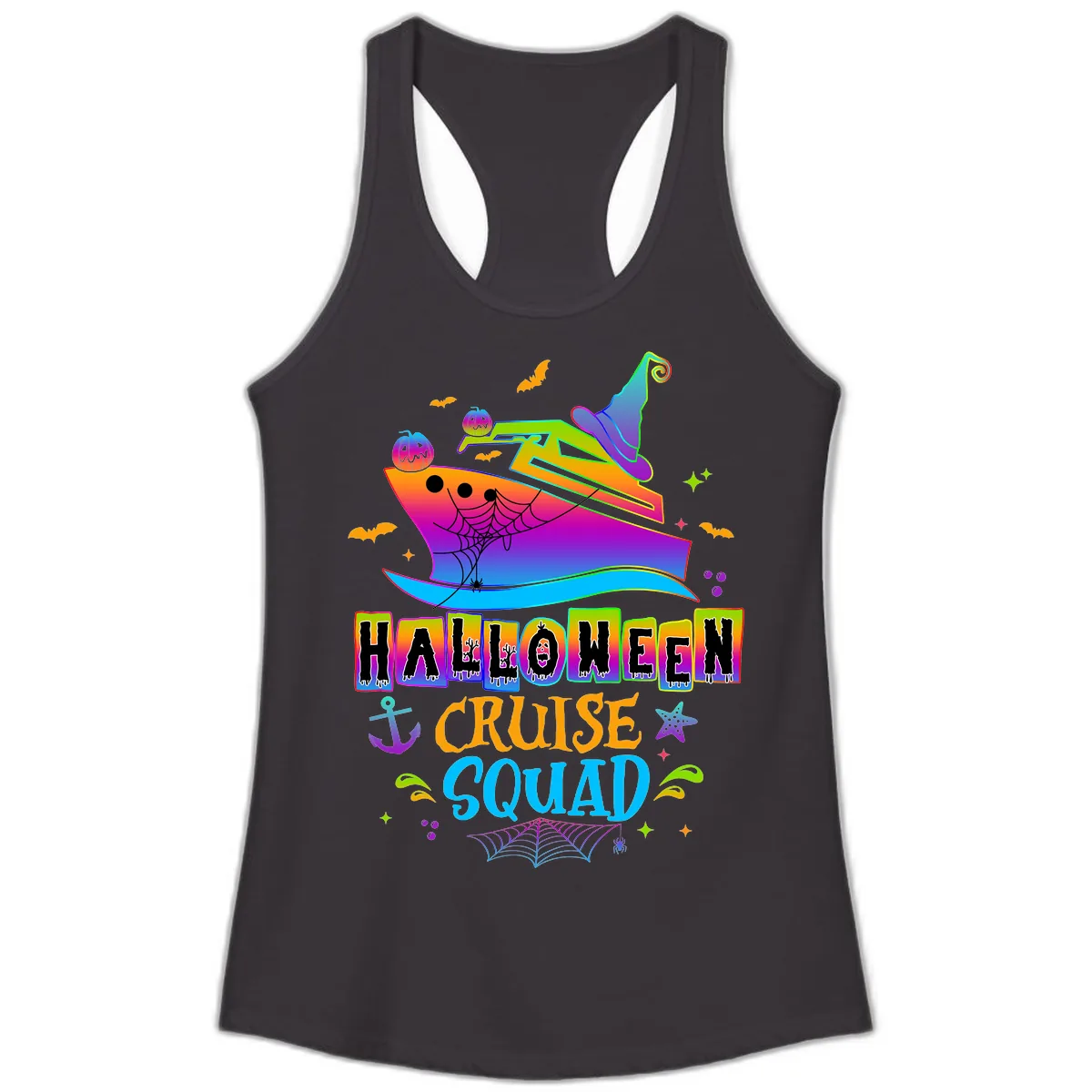 Halloween Cruise Squad Ladies Tank in Black