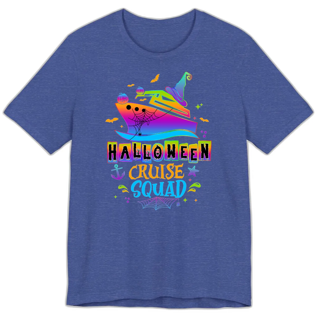 Halloween Cruise Squad Premium T-Shirt in Heather True Royal