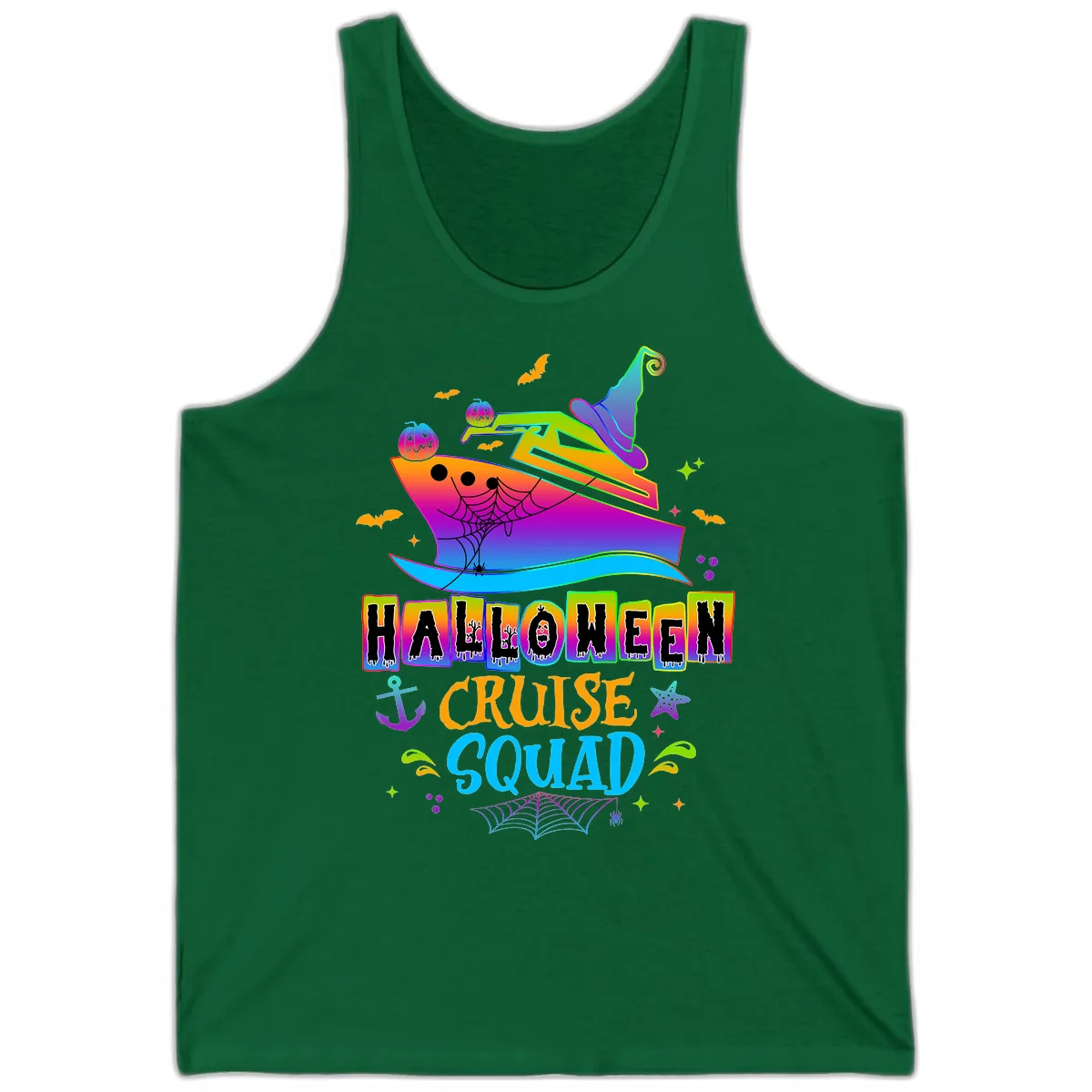 Halloween Cruise Squad Tank in Kelly