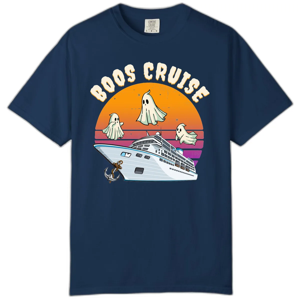 Boo Cruise Ship Comfort Color in Navy