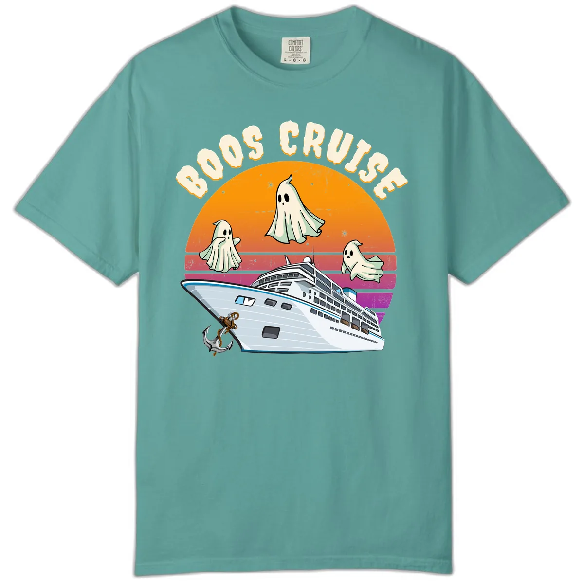 Boo Cruise Ship Comfort Color in Seafoam