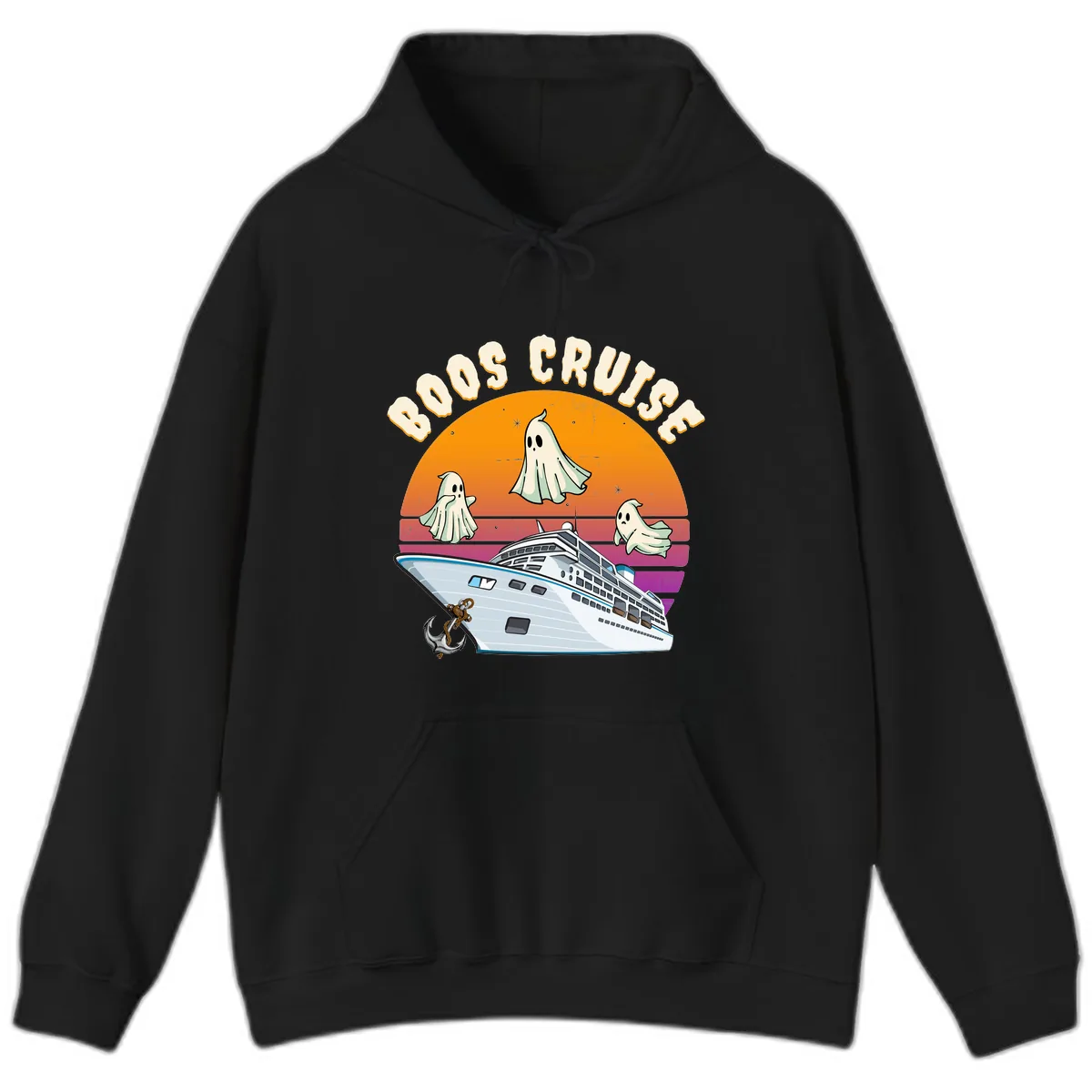Boo Cruise Ship Hoodie in Black