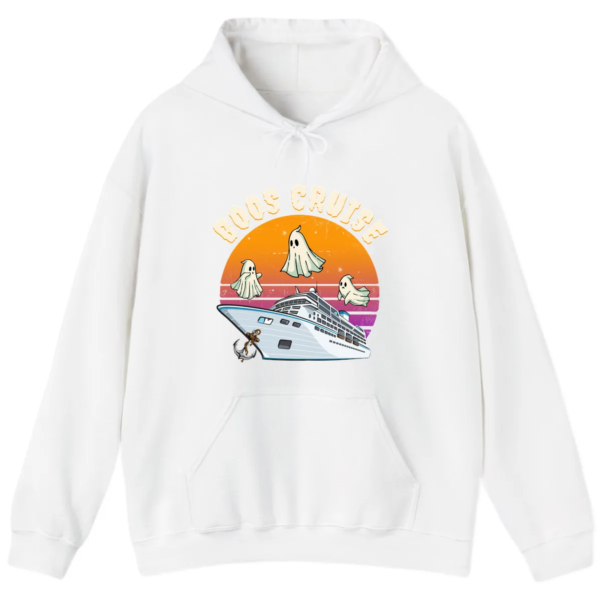 Boo Cruise Ship Hoodie in White