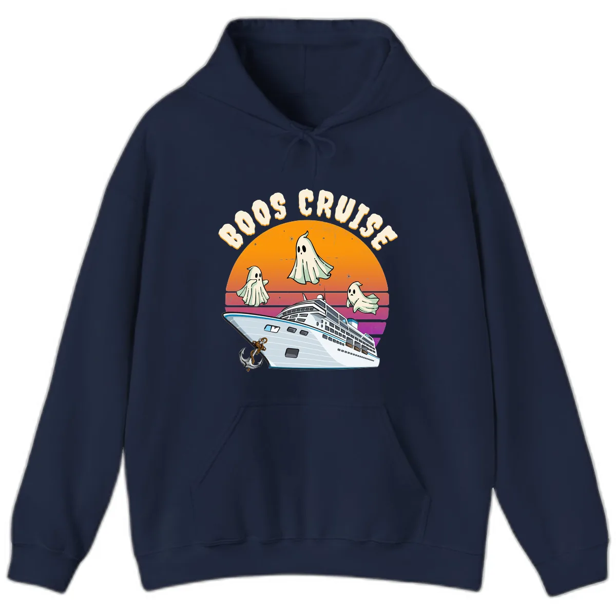 Boo Cruise Ship Hoodie in Navy