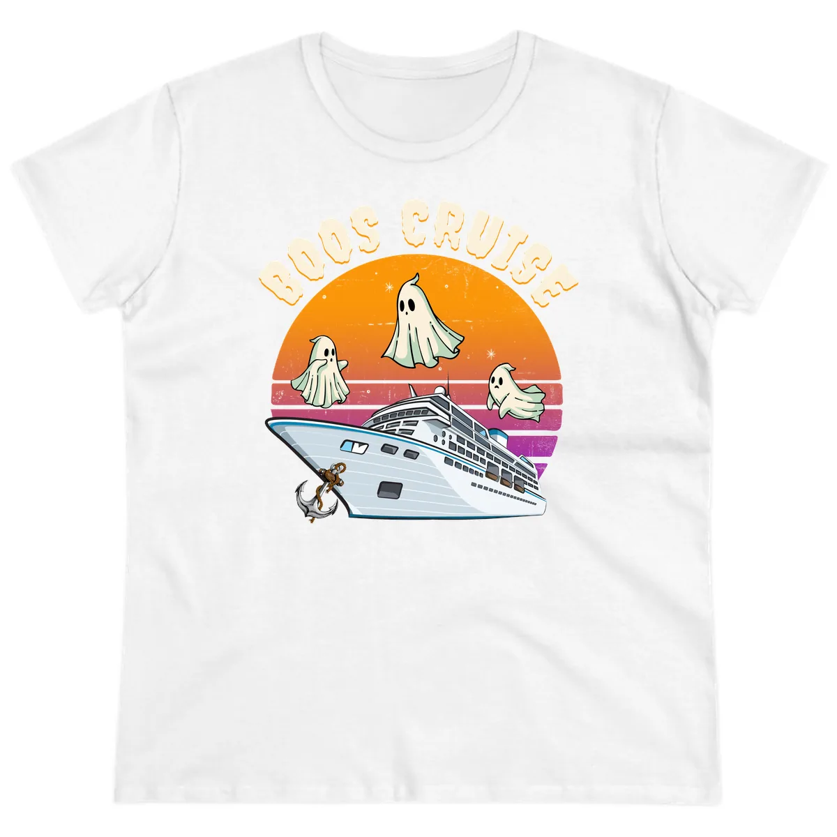 Boo Cruise Ship Ladies Tee in White