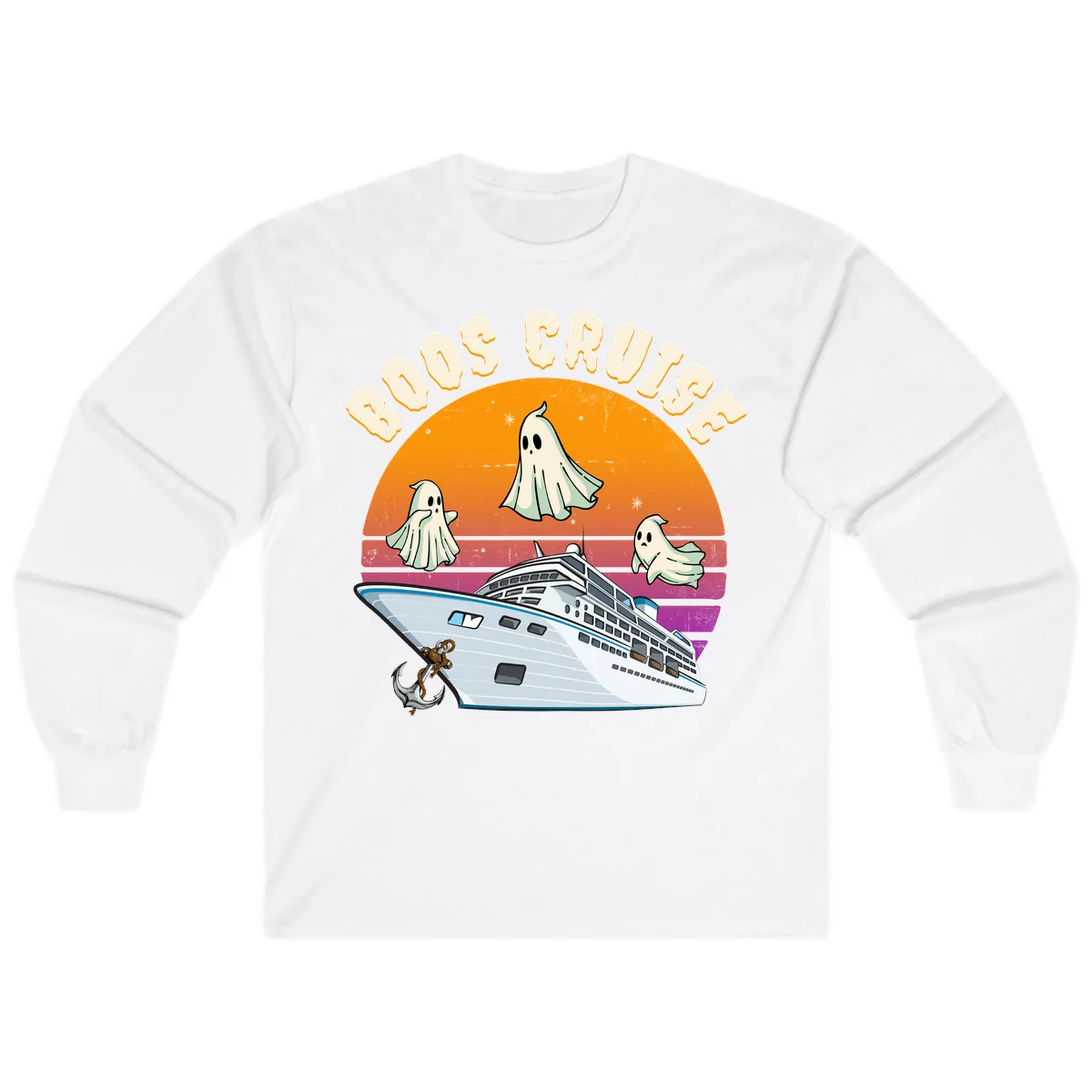 Boo Cruise Ship Long Sleeve in White