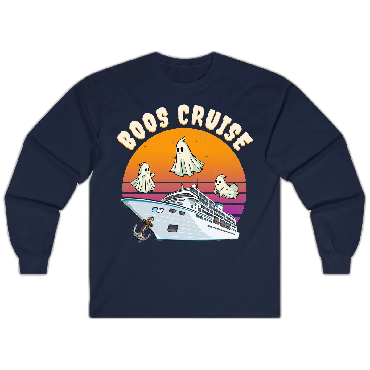 Boo Cruise Ship Long Sleeve in Navy