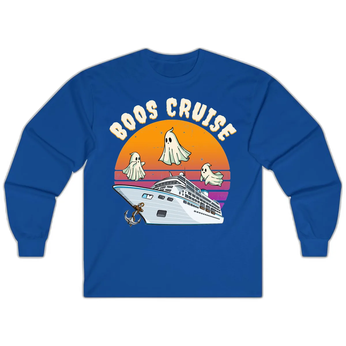 Boo Cruise Ship Long Sleeve in Royal