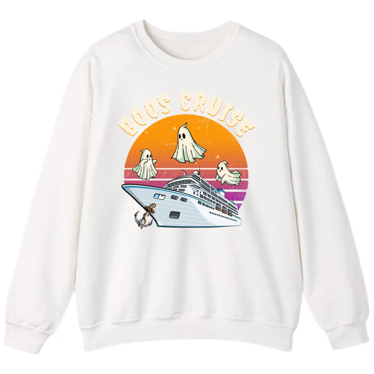 Boo Cruise Ship Sweatshirt in White