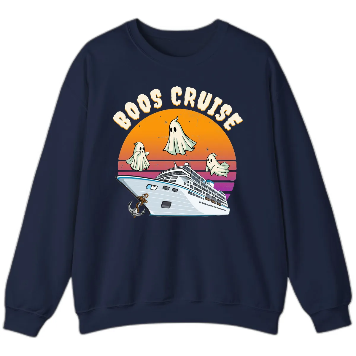 Boo Cruise Ship Sweatshirt in Navy
