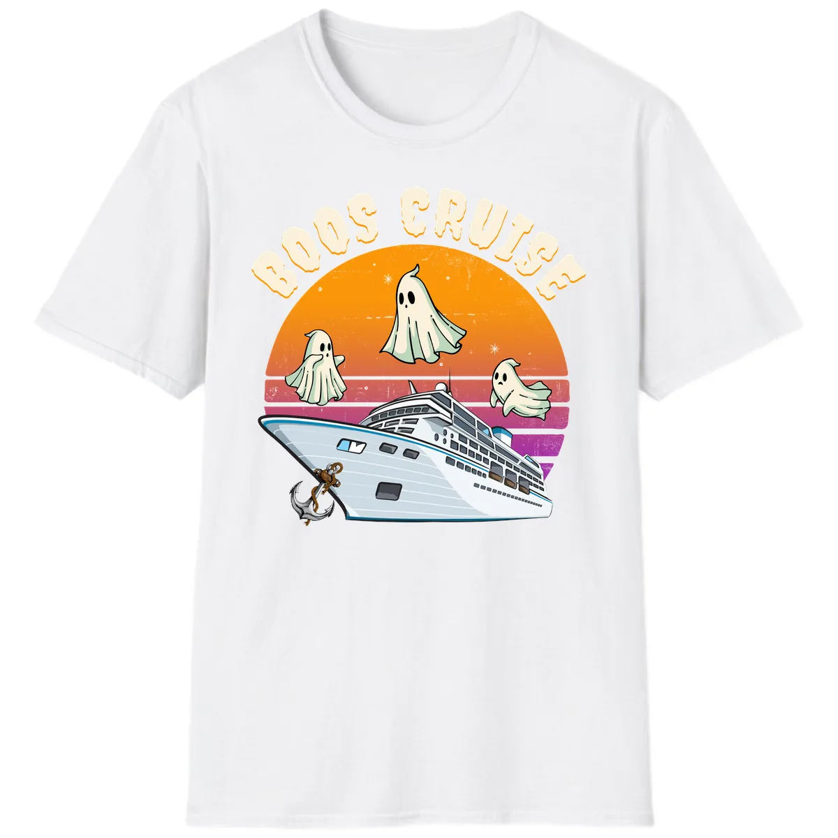 Boo Cruise Ship T-Shirt in White
