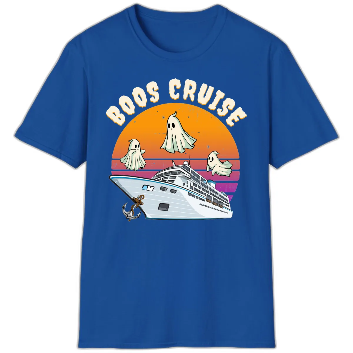 Boo Cruise Ship T-Shirt in Royal