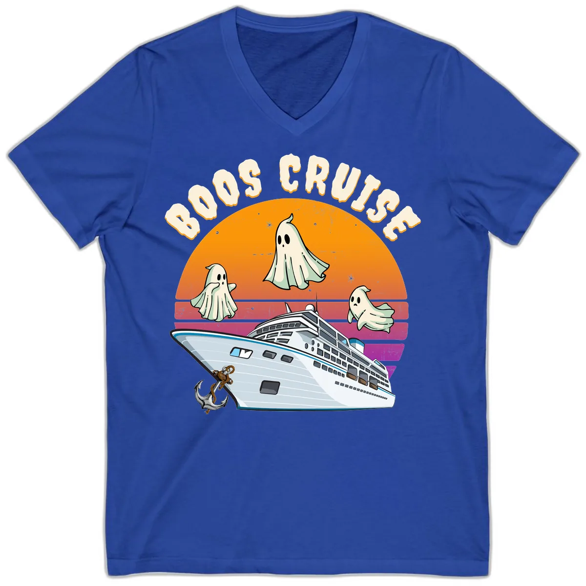 Boo Cruise Ship V-Neck in True Royal