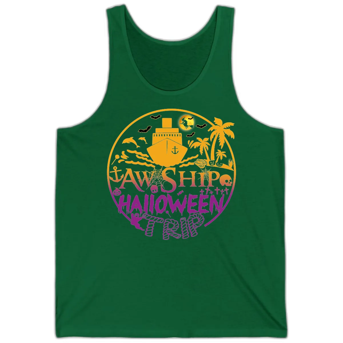 Ship Halloween Cruise Tank in Kelly