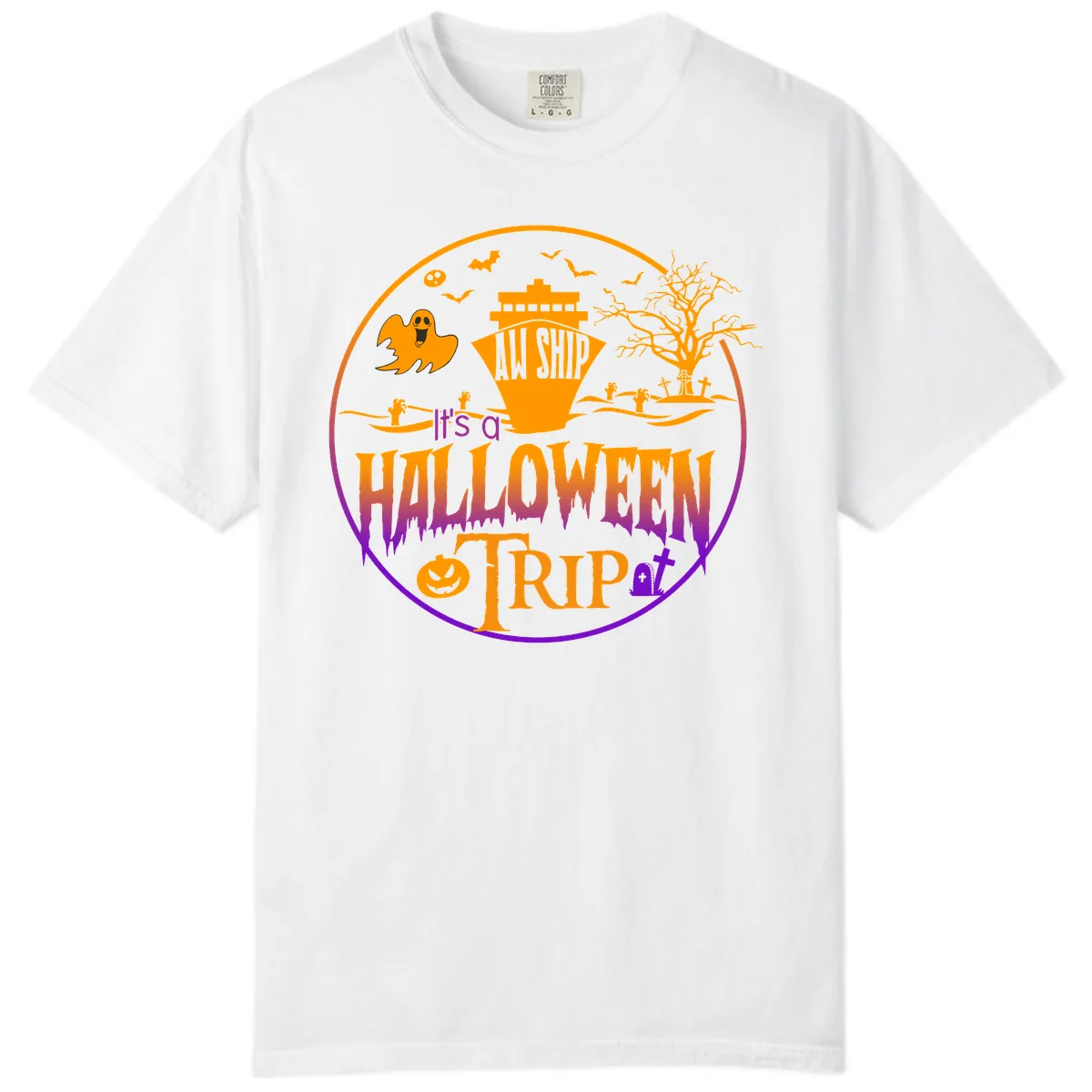 It's A Halloween Trip Comfort Color in White