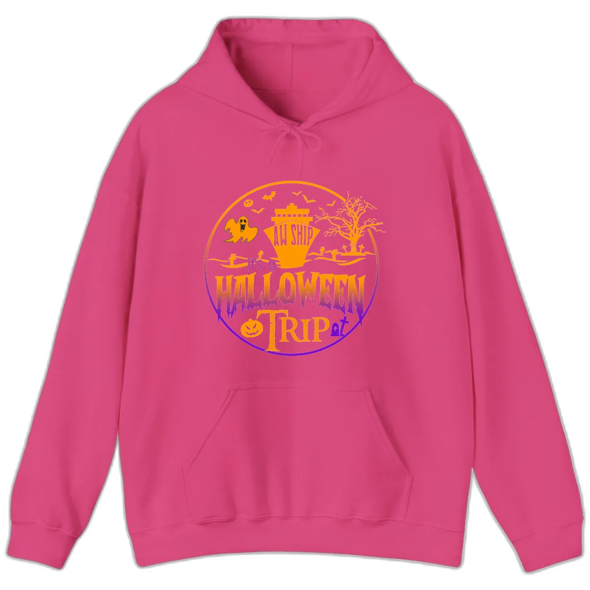 It's A Halloween Trip Hoodie in Heliconia