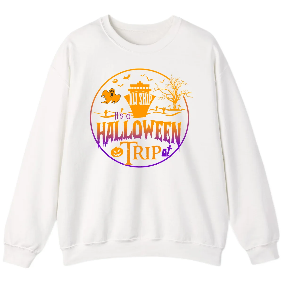 It's A Halloween Trip Sweatshirt in White